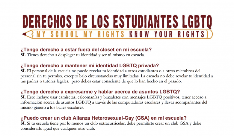 Derechos de los Estudiantes LGBTQ ACLU of Northern CA